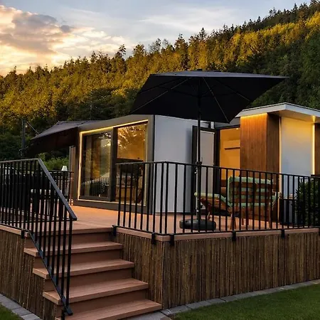 Tiny House Oase Mit Sauna Am Fluss Village de vacances Höfen an der Enz